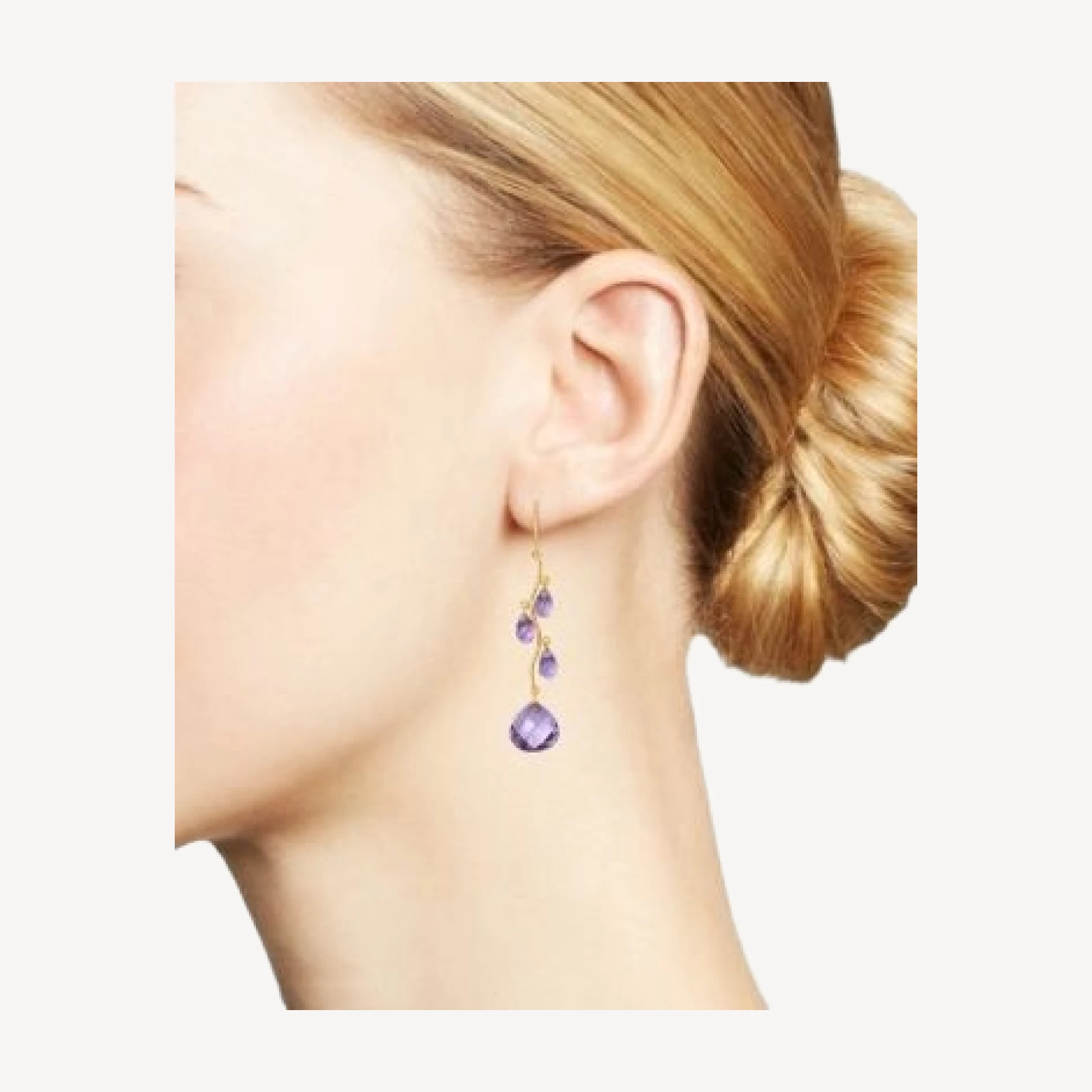 Bloomingdale's Fine Collection Amethyst Chandelier Earrings in 14K Yellow Gold