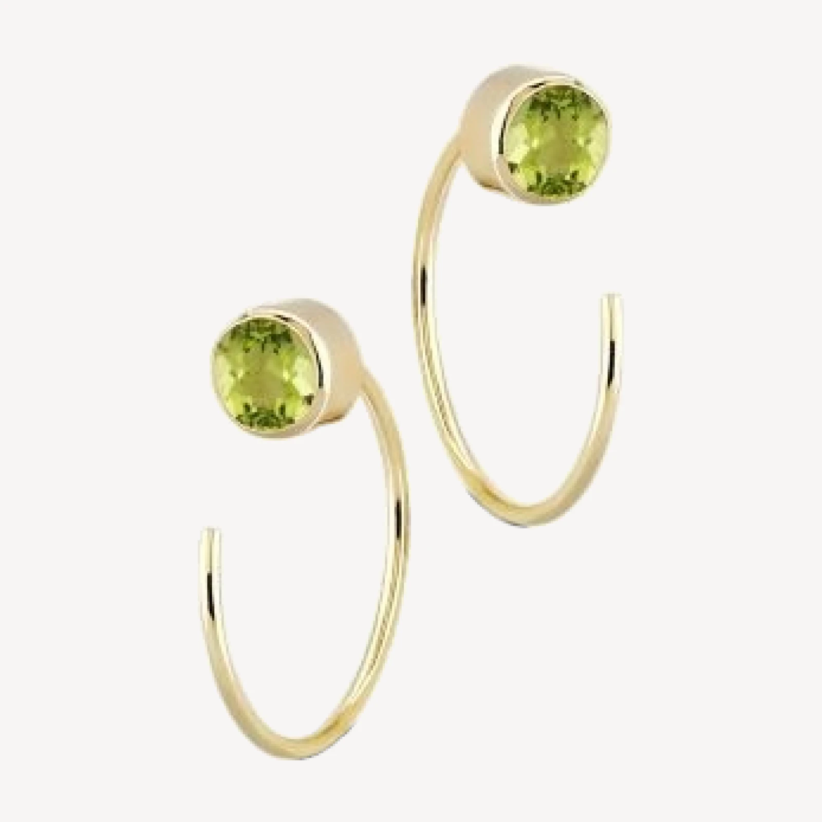 Bloomingdale's Fine Collection Peridot Stud and Front Back Hoop Earrings in 14K Yellow Gold