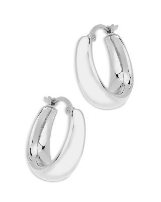 Bloomingdale's Fine Collection Huggie Hoop Earrings in 14K White Gold