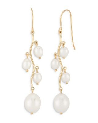 Bloomingdale's Fine Collection Cultured Freshwater Pearl Drop Earrings in 14K Yellow Gold