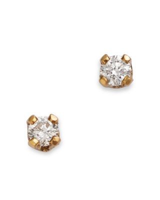 Bloomingdale's Fine Collection Children's Diamond Solitaire Screw Back Stud Earrings in 14K Yellow Gold, 0.04 tcw
