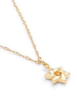 Bloomingdale's Fine Collection Star of David Pendant Necklace in 14K Yellow Gold, 18