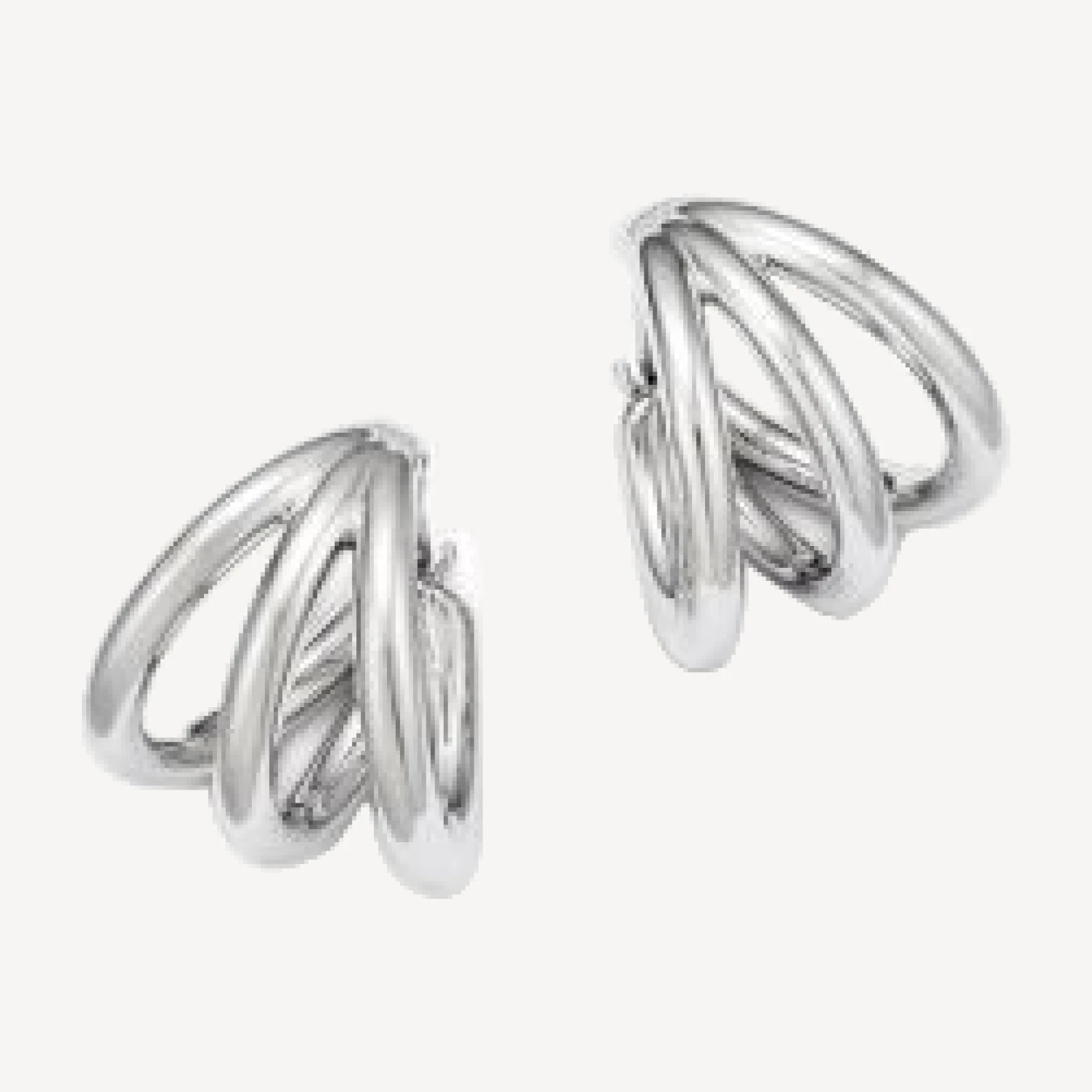 Bloomingdale's Fine Collection Triple Tube Huggie Hoop Earrings in Sterling Silver