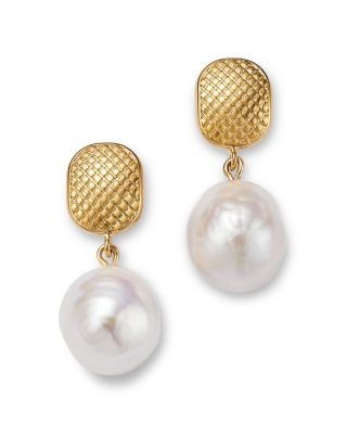 Bloomingdale's Fine Collection Cultured Freshwater Baroque Pearl Drop Earrings in 14K Yellow Gold