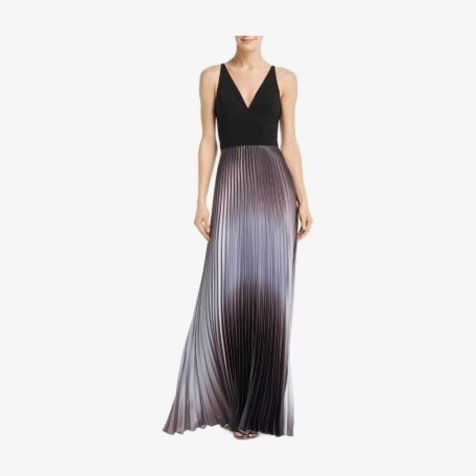 Aqua Pleated Shimmer Gown - Exclusive
