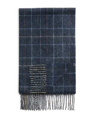 The Men's Store at Bloomingdale's Windowpane Glen Plaid Oversized Cashmere Scarf - Exclusive