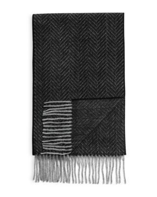 The Men's Store at Bloomingdale's Herringbone Oversized Cashmere Scarf - Exclusive