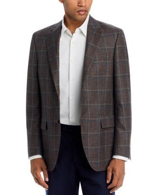 Peter Millar Flynn Classic Fit Hopsack Plaid Sport Coat
