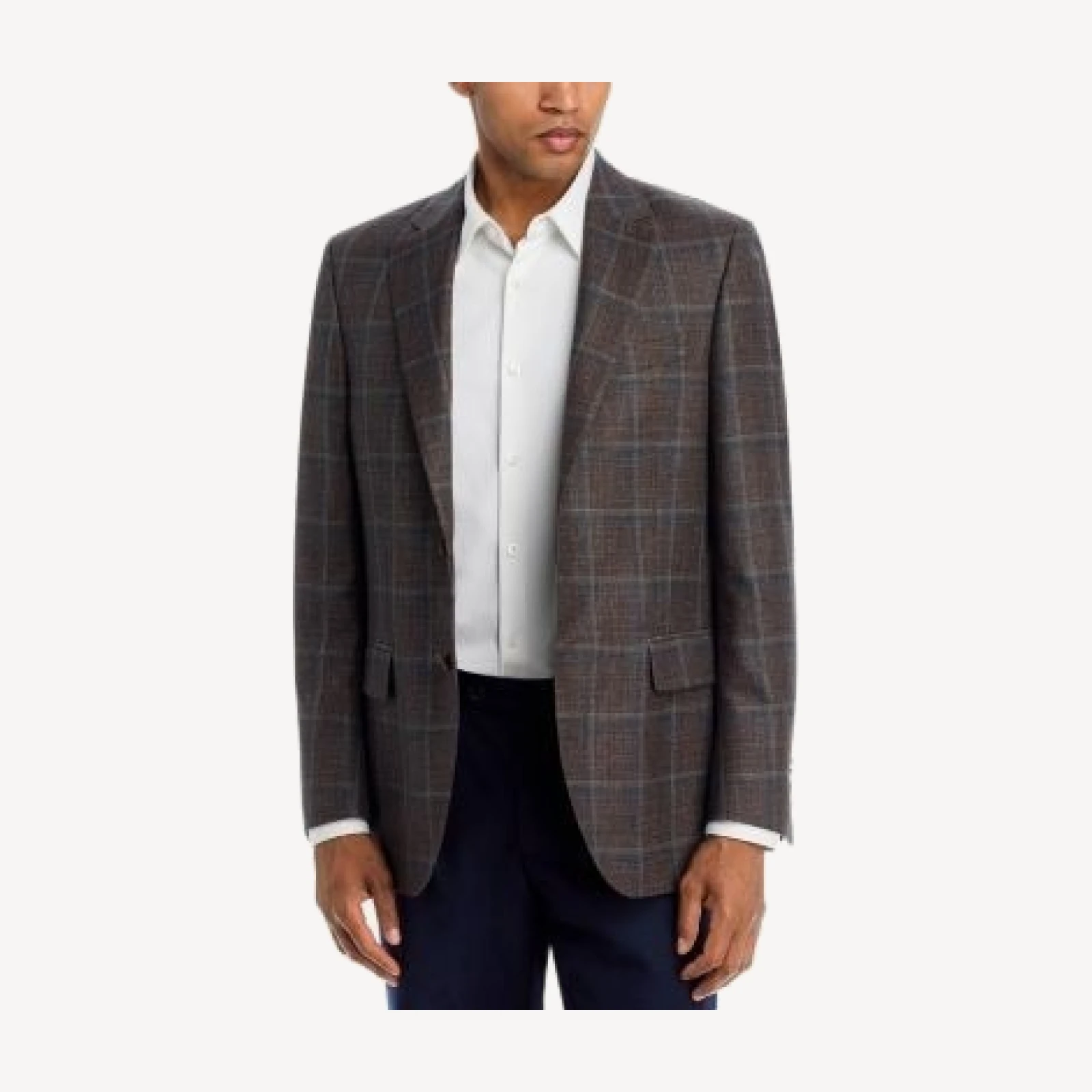 Peter Millar Flynn Classic Fit Hopsack Plaid Sport Coat