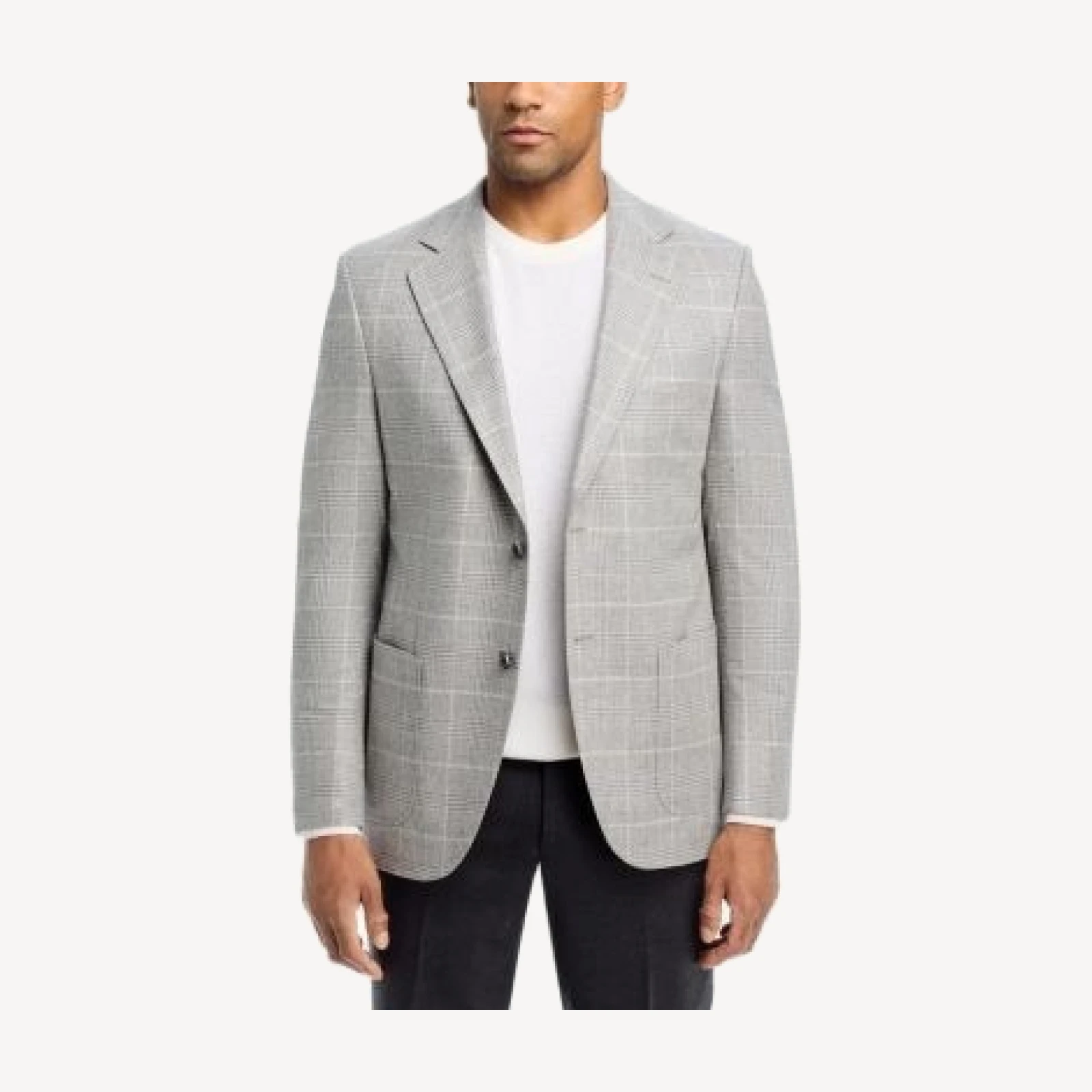 Peter Millar Tailored Fit Hyperlight Wool & Cashmere Plaid Soft Jacket