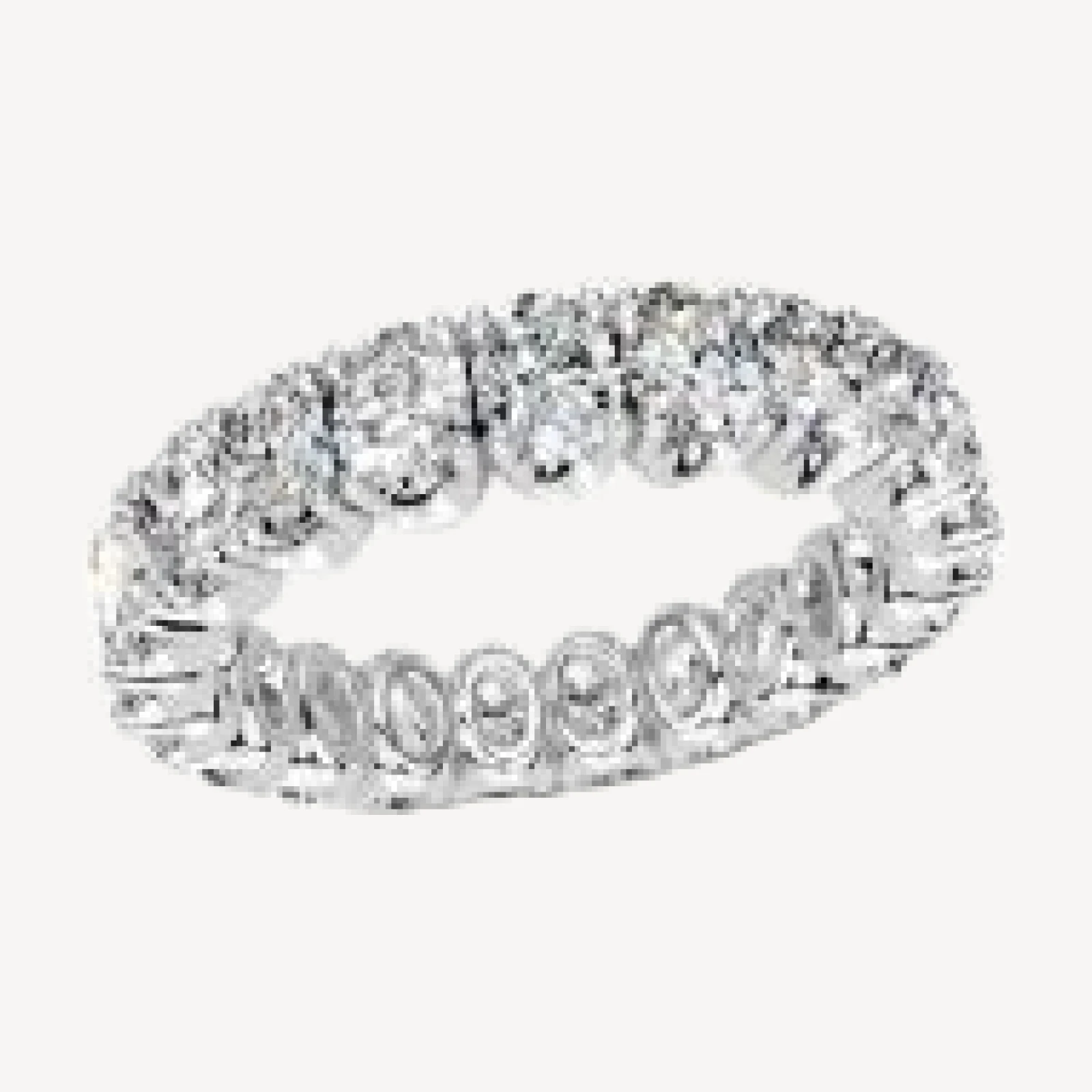 Bloomingdale's Fine Collection Diamond Oval Classic Eternity Band in 14K White Gold, 3.0 tcw