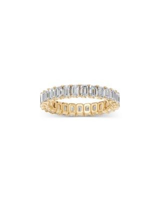 Bloomingdale's Fine Collection Diamond Emerald Cut Eternity Ring in 14K Yellow Gold, 3.0 tcw