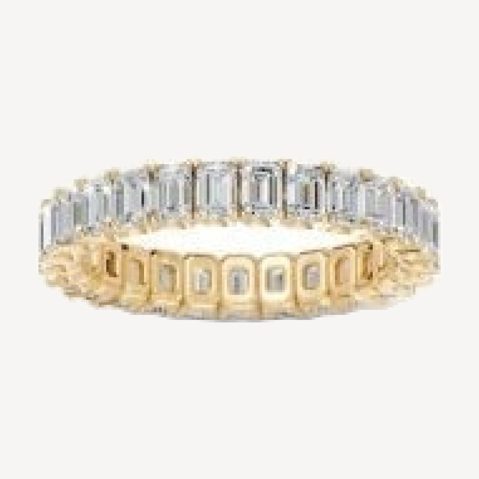 Bloomingdale's Fine Collection Diamond Emerald Cut Eternity Ring in 14K Yellow Gold, 3.0 tcw