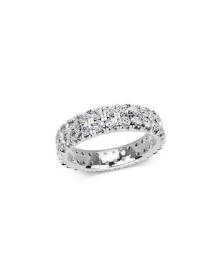 Bloomingdale's Fine Collection Diamond Double Row Eternity Band in 14K White Gold, 2.0 tcw