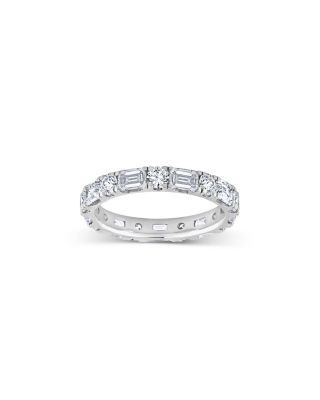 Bloomingdale's Fine Collection Diamond Mixed Cut Eternity Ring in 14K White Gold, 3.0 tcw