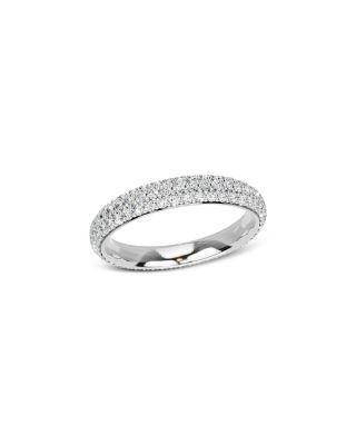 Bloomingdale's Fine Collection Diamond Pave Eternity Band in 14K White Gold, 1.0 tcw