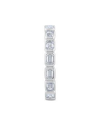 Bloomingdale's Fine Collection Diamond Emerald Cut Bezel Set Eternity Ring in 14K White Gold, 1.5 tcw