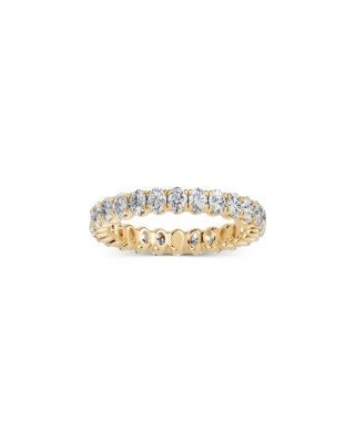 Bloomingdale's Fine Collection Diamond Oval Cut Eternity Ring in 14K Yellow Gold, 2.0 tcw