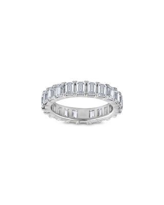 Bloomingdale's Fine Collection Diamond Emerald Cut Eternity Ring in 14K White Gold, 4.0 tcw