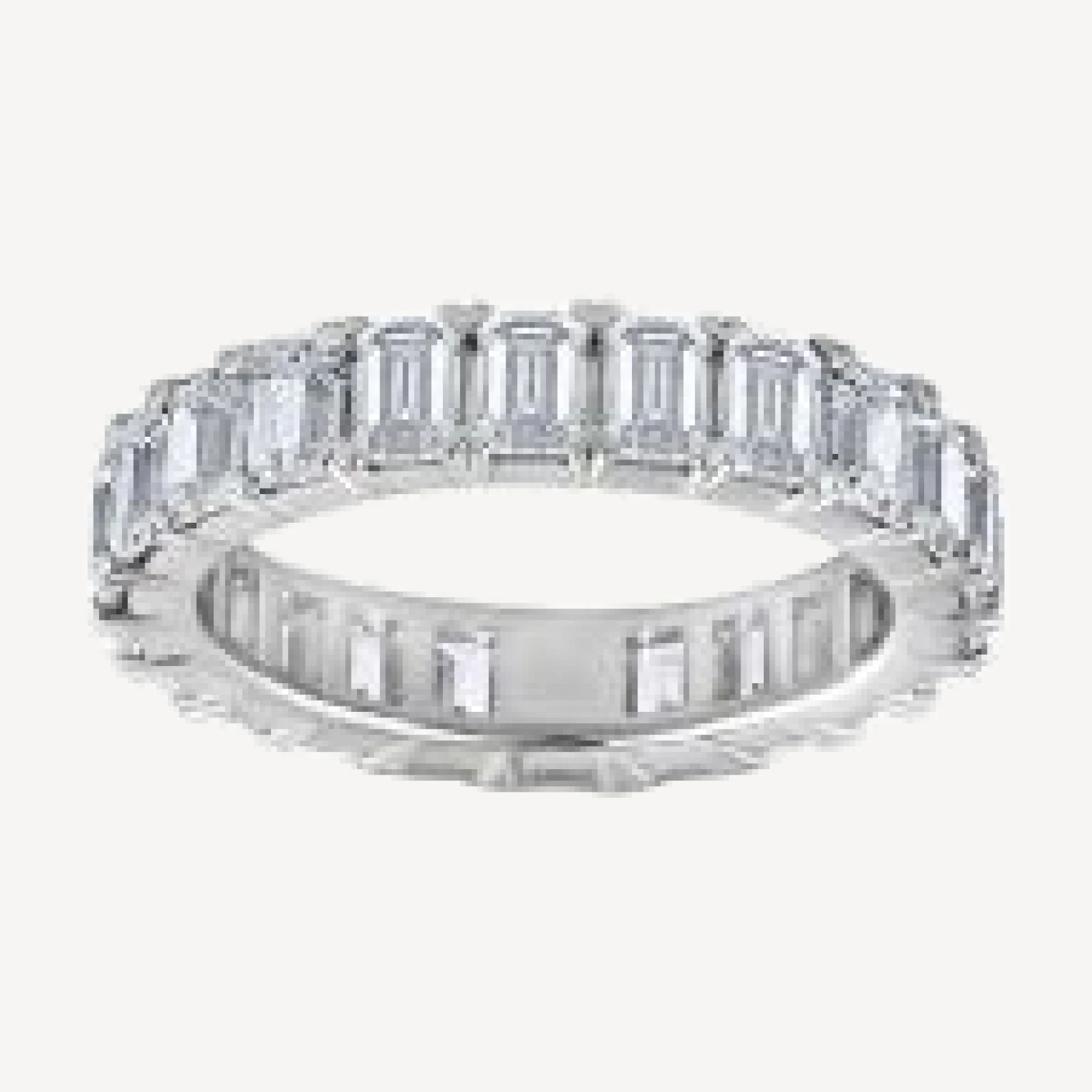 Bloomingdale's Fine Collection Diamond Emerald Cut Eternity Ring in 14K White Gold, 4.0 tcw