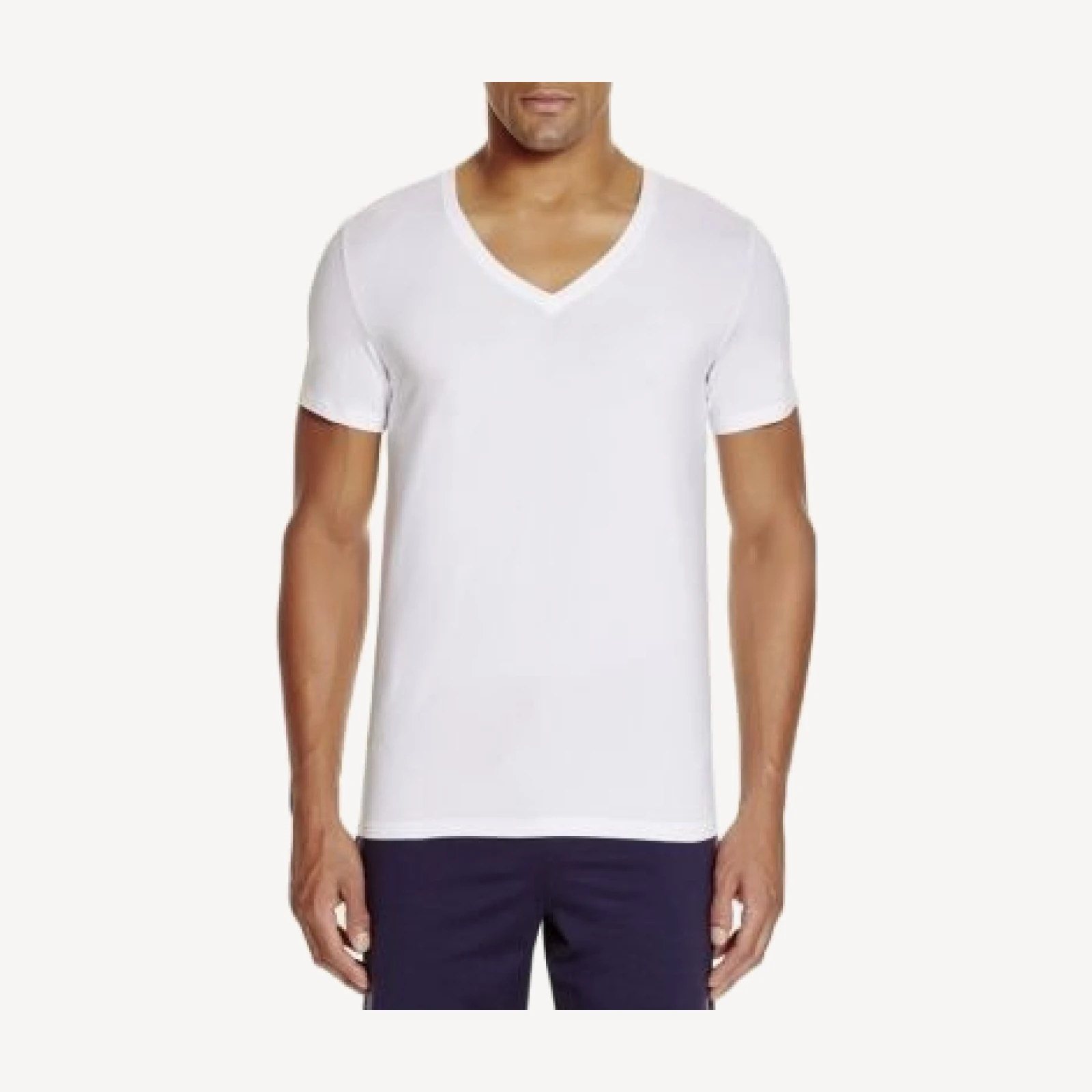 Hanro Cotton Superior Short-Sleeve V-Neck