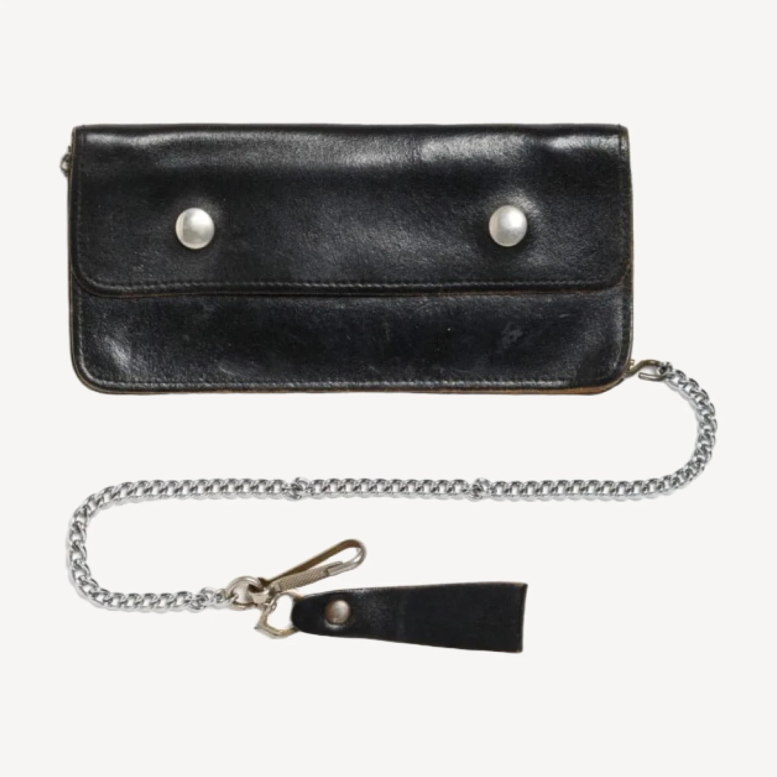 70s Leather Trucker Chain Wallet - #3