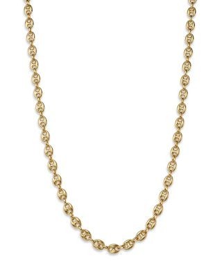 Bloomingdale's Fine Collection Men's Puffed Mariner Link Chain Necklace in 14K Yellow Gold, 24