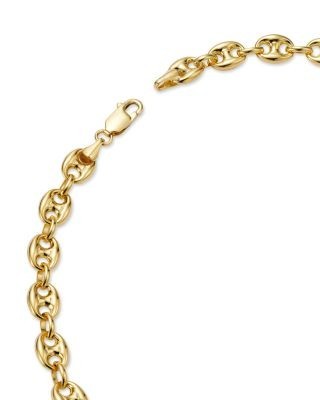 Bloomingdale's Fine Collection Men's Puffed Mariner Link Chain Necklace in 14K Yellow Gold, 24