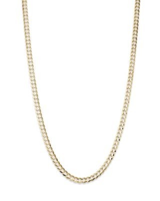 Bloomingdale's Fine Collection Men's Comfort Curb Link Chain Necklace in 14K Yellow Gold, 24