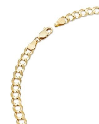 Bloomingdale's Fine Collection Men's Comfort Curb Link Chain Necklace in 14K Yellow Gold, 24