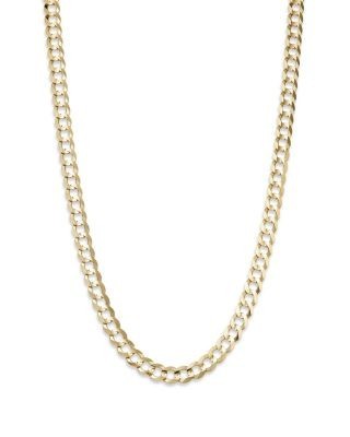 Bloomingdale's Fine Collection Men's Comfort Curb Link Chain Necklace in 14K Yellow Gold, 22