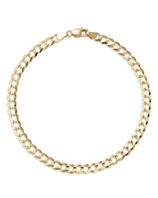 Bloomingdale's Fine Collection Men's Curb Link Chain Bracelet in 14K Yellow Gold
