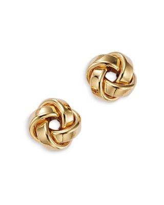 Bloomingdale's Fine Collection Love Knot Stud Earrings in 14K Yellow Gold