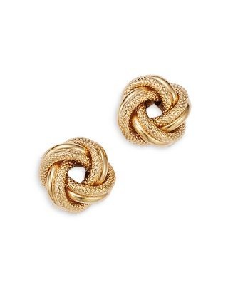 Bloomingdale's Fine Collection Love Knot Stud Earrings in 14K Yellow Gold