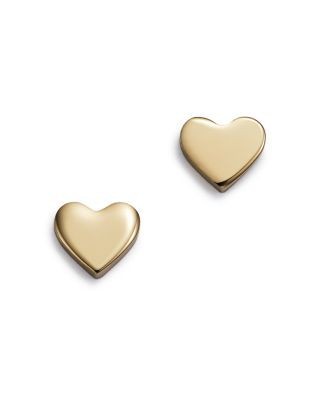 Bloomingdale's Fine Collection Heart Stud Earrings in 14K Yellow Gold