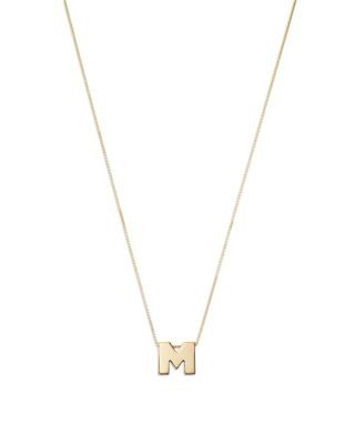 Bloomingdale's Fine Collection Initial Pendant Necklace in 14K Yellow Gold, 16
