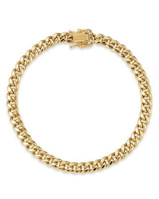 Bloomingdale's Fine Collection Men's Miami Cuban Link Chain Bracelet in 14K Yellow Gold
