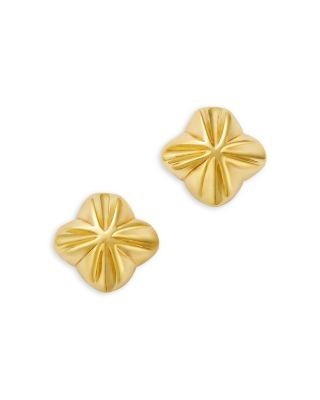 Bloomingdale's Fine Collection Flower Button Stud Earrings in 14K Yellow Gold