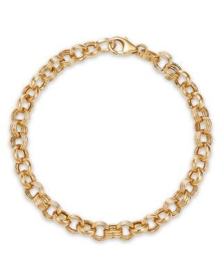 Bloomingdale's Fine Collection Blm Gold Rolo Link Bracelet in 14K Yellow Gold