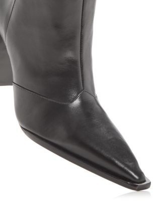 Schutz Women's Raffaela Pointed Toe High Block Heel Booties