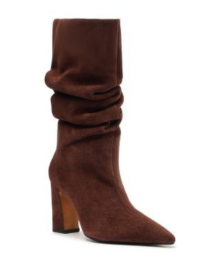 Schutz Women's Harriet Slouchy Suede Mid Calf Boots