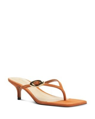 Schutz Women's Miriam Nubuck Leather Thong Sandals