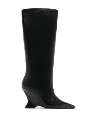 Schutz Women's Siena Leather Sculpted Heel Knee High Boots