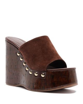 Schutz Women's Dalle Studs Suede Platform Sandals