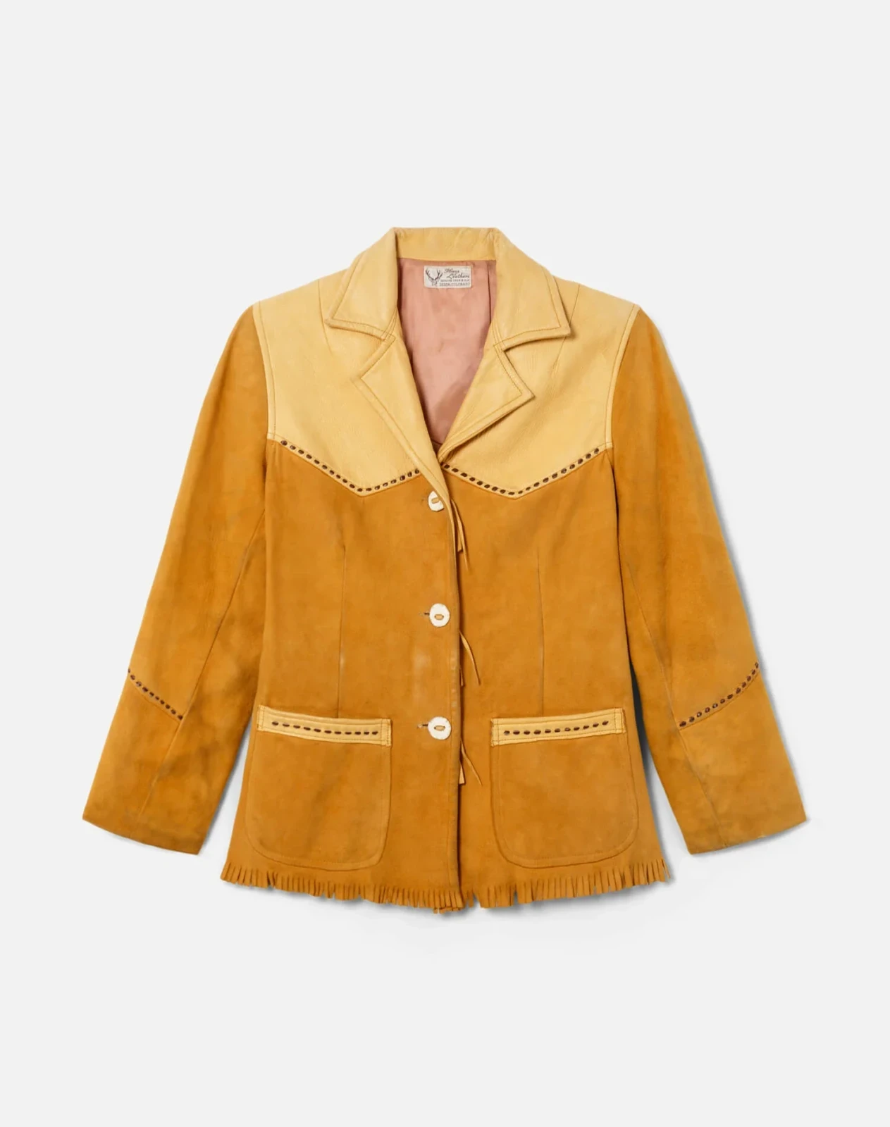 RE/DONE Vintage | 50s Suede And Leather Fringe Jacket