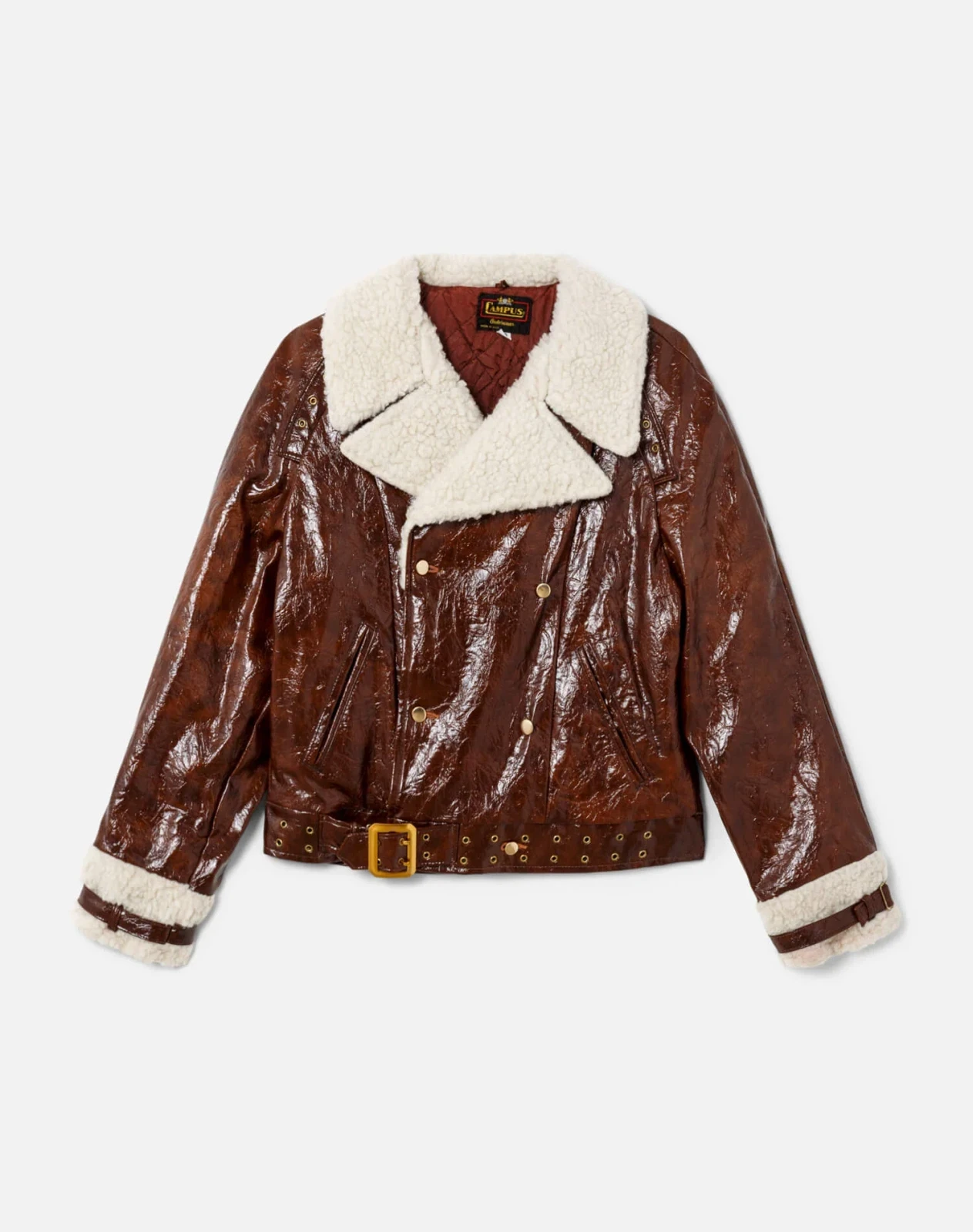 RE/DONE Vintage | 50s Vegan Leather Faux Shearling Jacket