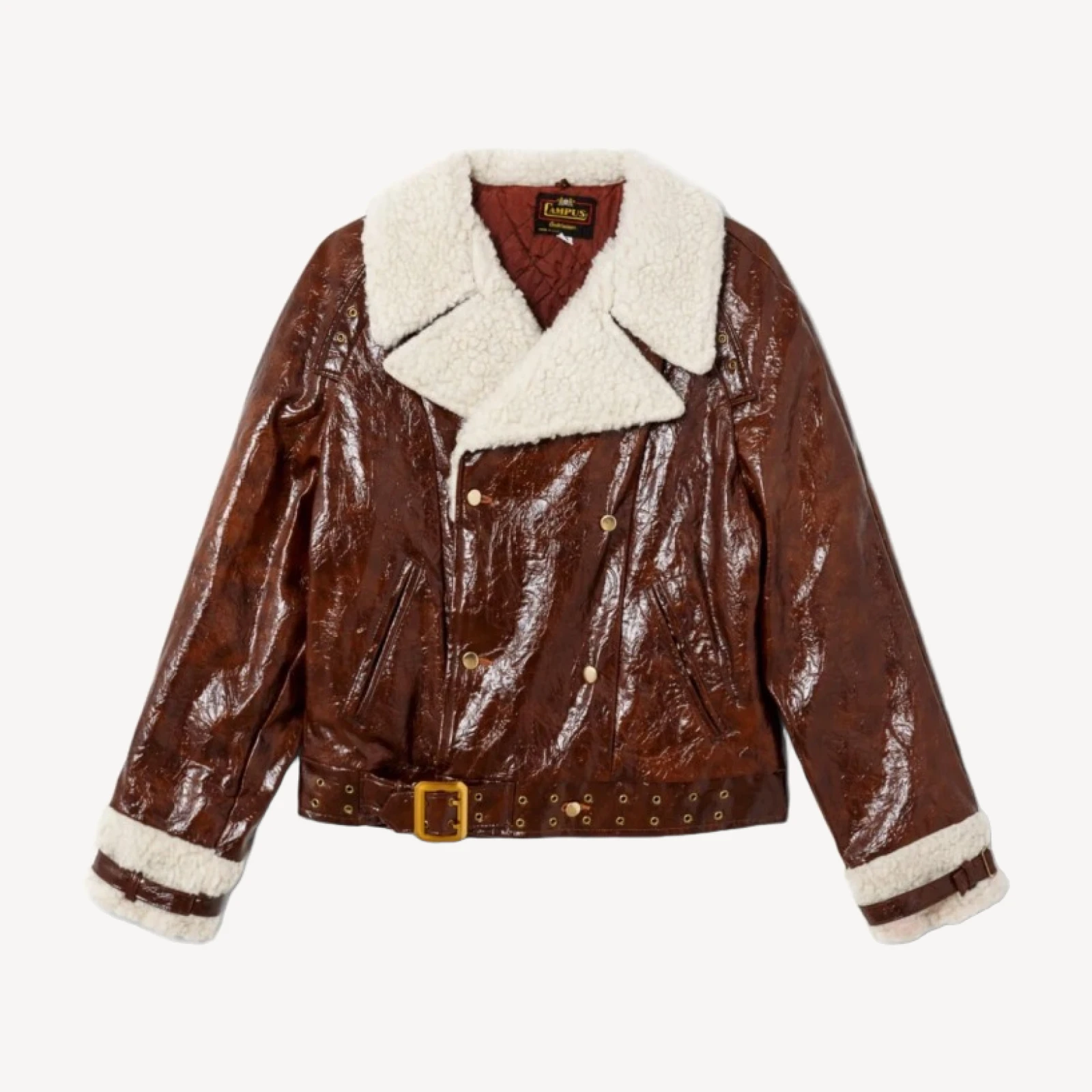 RE/DONE Vintage | 50s Vegan Leather Faux Shearling Jacket