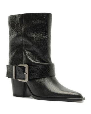 Schutz Women's Parker Leather Moto Boots