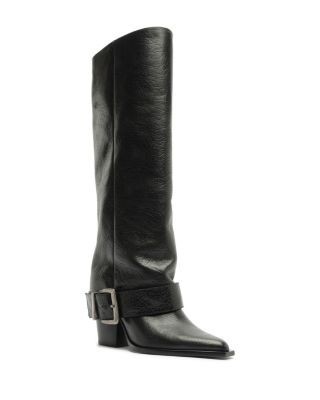 Schutz Women's Parker Leather Moto Boots