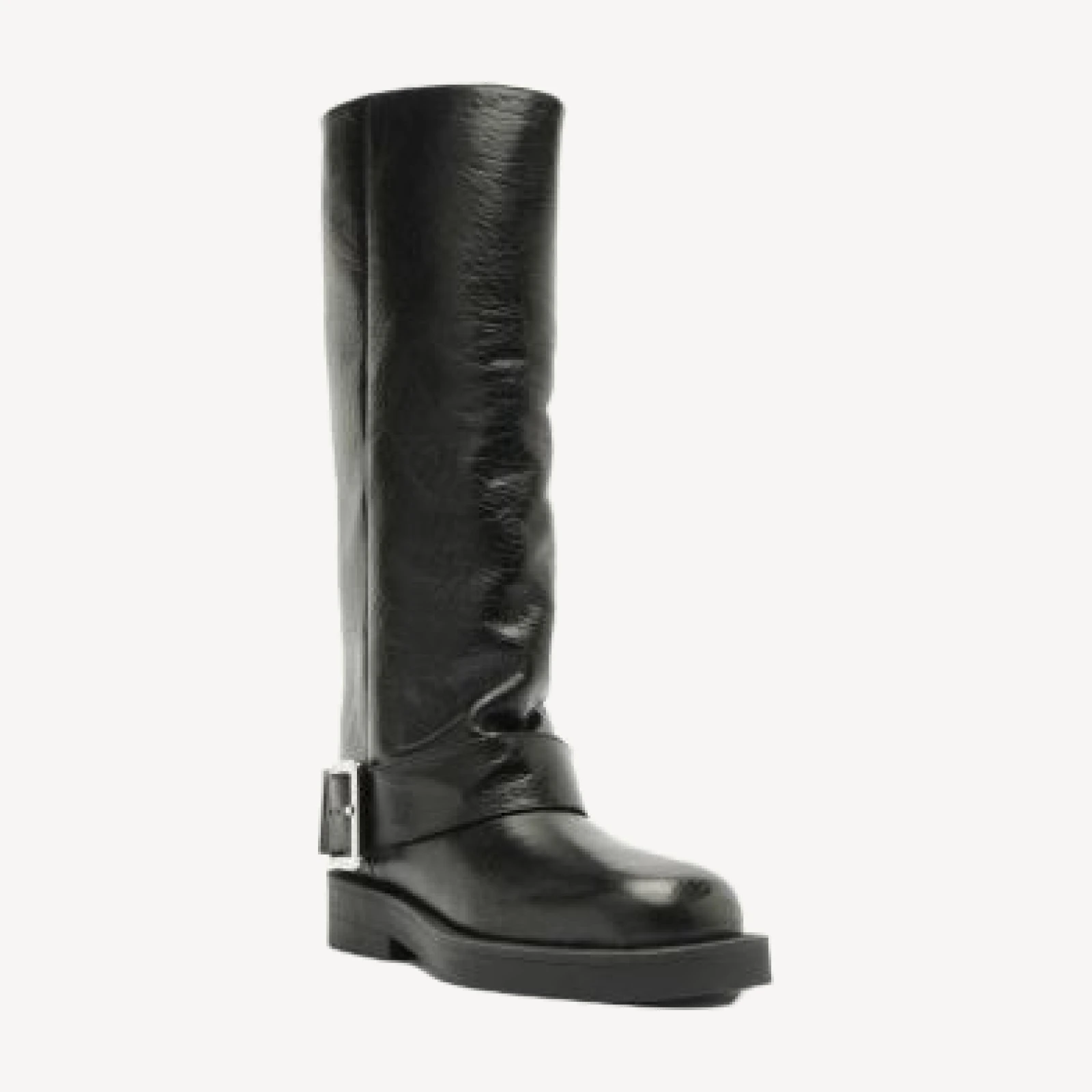 Schutz Women's Patrice Up Leather Moto Knee High Boots